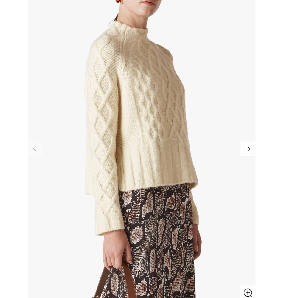 Modern Cable Sweater - Whistles - Size S